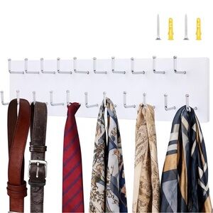 White Multi-Hook Belt Organizer